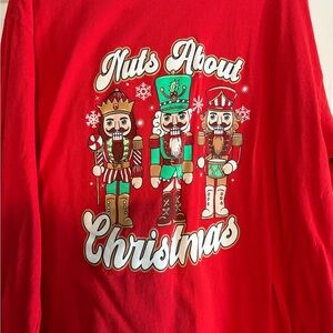 Red Christmas Nutcracker Long Sleeve Tee